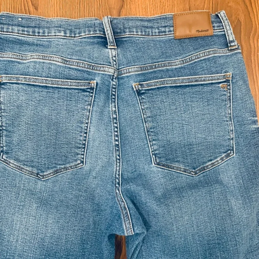 Womens Madewell 9" Midrise Skinny Crop Jeans 5 Button Closure Size 32 - Picture 8 of 13